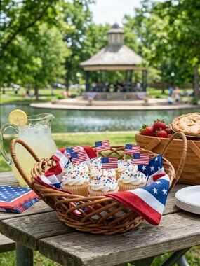 Vintage Boho Chic Wicker Rattan Bowl Basket Farmhouse Rustic Decor w/Handles